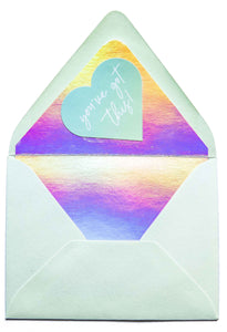 Moxie Mirror Letterpressed Card with Mirror Envelope Liner