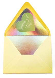 Moxie Mirror Letterpressed Card with Mirror Envelope Liner